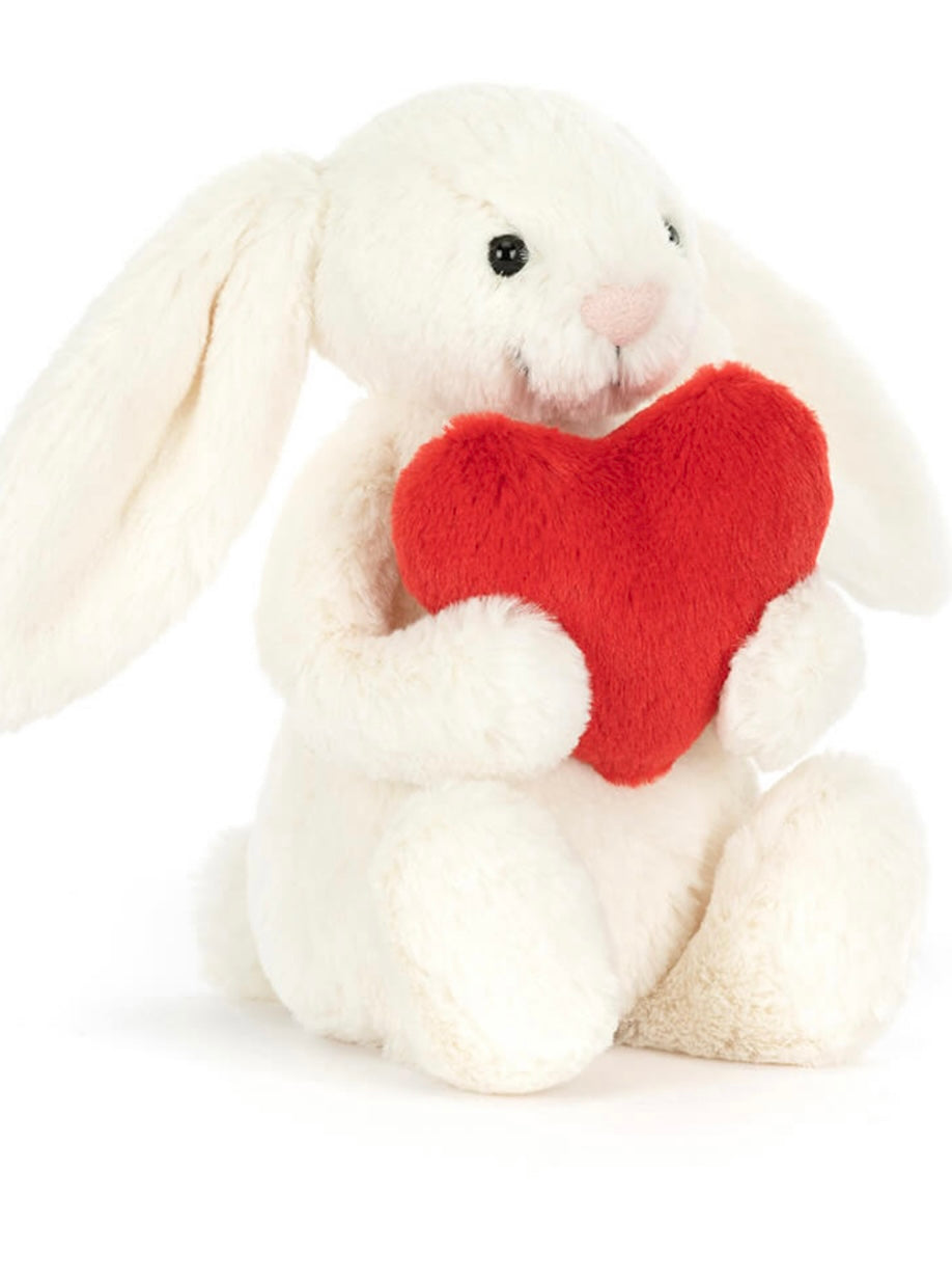 Bashful Bunny Red Love Heart